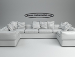 П образен диван с две лежанки по поръчка № 600