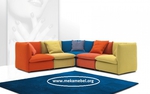 Цветен диван с мемори пяна по поръчка № 438