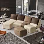 Луксозен ъглов диван с текстил, дамаска № 443
