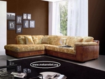 Луксозен ъглов диван с текстил, дамаска № 419
