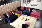 Луксозен ъглов диван с текстил, дамаска № 462